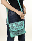 American Darling Small Crossbody Hand Tooled Genuine Leather women bag western handbag purse