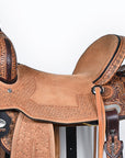 HILASON Western Horse Saddle American Leather Trail Barrel Brown