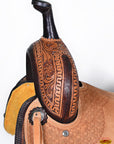 HILASON Western Horse Saddle American Leather Trail Barrel Brown