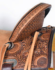 HILASON Western Horse Saddle American Leather Trail Barrel Brown