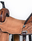 HILASON Western Horse Saddle American Leather Trail Barrel Brown