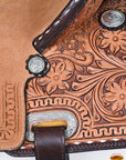 HILASON Western Horse Saddle American Leather Trail Barrel Brown