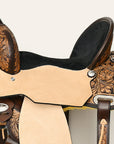 HILASON Western Horse Saddle American Leather Trail Barrel Brown