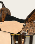 HILASON Western Horse Saddle American Leather Trail Barrel Brown