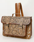 American Darling ADBG1426 Briefcase Hand Tooled Hair On Genuine Leather women bag western handbag purse