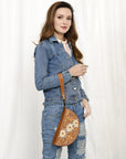 American Darling Hand Tooled Genuine Leather women bag western handbag purse