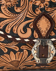 American Darling Adbga528 Briefcase Hand Tooled Genuine Leather Women Bag Western Handbag Purse