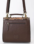 American Darling Adbga528 Briefcase Hand Tooled Genuine Leather Women Bag Western Handbag Purse