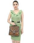 American Darling Adbga528 Briefcase Hand Tooled Genuine Leather Women Bag Western Handbag Purse