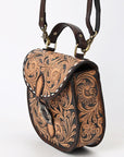 American Darling Adbga529 Small Crossbody Hand Tooled Genuine Leather Women Bag Western Handbag Purse