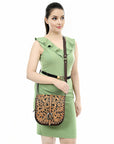 American Darling Adbga530 Small Crossbody Hand Tooled Genuine Leather Women Bag Western Handbag Purse