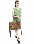 American Darling Adbga533 Tote Hand Tooled Genuine Leather Women Bag Western Handbag Purse