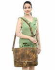 American Darling Adbga535 Briefcase Genuine Leather Women Bag Western Handbag Purse