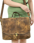 American Darling Adbga535 Briefcase Genuine Leather Women Bag Western Handbag Purse