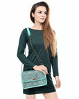 American Darling Crossbody Hand Tooled Genuine Leather women bag western handbag purse