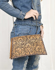 American Darling Adbgz823 Small Crossbody Hand Tooled Genuine Leather Women Bag Western Handbag Purse