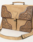 American Darling ADBG1436 Briefcase Hand Tooled Genuine Leather women bag western handbag purse