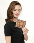 American Darling ADBG1438 Wallet Hand Tooled Genuine Leather women bag western handbag purse