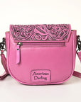 American Darling ADBG1439 Cross Body Hand Tooled Genuine Leather women bag western handbag purse