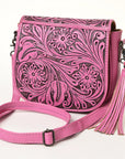 American Darling ADBG1439 Cross Body Hand Tooled Genuine Leather women bag western handbag purse