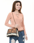 American Darling Crossbody Beautifully Hand Tooled Hair-On Genuine Leather women bag western handbag purse |