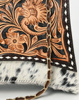 American Darling Crossbody Beautifully Hand Tooled Hair-On Genuine Leather women bag western handbag purse |