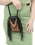 American Darling Adbga537 Cross Body I Hand Tooled Genuine Leather Women Bag Western Handbag Purse