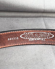 HILASON Western Heavy Duty Genuine Leather Mens Belt Basket Weave Mahogany