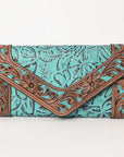 OHLAY WALLET Hand Tooled Embossed Genuine Leather women bag western handbag purse