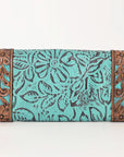 OHLAY WALLET Hand Tooled Embossed Genuine Leather women bag western handbag purse