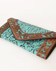 OHLAY WALLET Hand Tooled Embossed Genuine Leather women bag western handbag purse