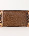 OHLAY WALLET Hand Tooled Hair-on Genuine Leather women bag western handbag purse