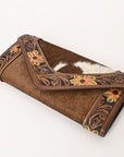 OHLAY WALLET Hand Tooled Hair-on Genuine Leather women bag western handbag purse
