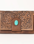 OHLAY WALLET Hand Tooled Genuine Leather women bag western handbag purse