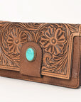 OHLAY WALLET Hand Tooled Genuine Leather women bag western handbag purse
