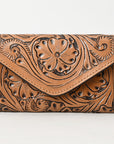OHLAY WALLET Hand Tooled Genuine Leather women bag western handbag purse