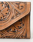 OHLAY WALLET Hand Tooled Genuine Leather women bag western handbag purse