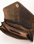 OHLAY WALLET Hand Tooled Genuine Leather women bag western handbag purse