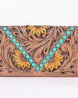 OHLAY WALLET Hand Tooled Genuine Leather women bag western handbag purse