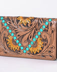 OHLAY WALLET Hand Tooled Genuine Leather women bag western handbag purse