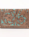 OHLAY WALLET Hand Tooled Genuine Leather women bag western handbag purse