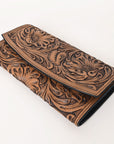 OHLAY WALLET Hand Tooled Genuine Leather women bag western handbag purse
