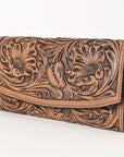OHLAY WALLET Hand Tooled Genuine Leather women bag western handbag purse