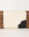 OHLAY WALLET Hand Tooled Hair-on Genuine Leather women bag western handbag purse
