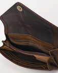 OHLAY WALLET Hand Tooled Hair-on Genuine Leather women bag western handbag purse