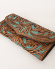 OHLAY WALLET Hand Tooled Genuine Leather women bag western handbag purse