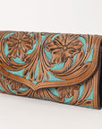 OHLAY WALLET Hand Tooled Genuine Leather women bag western handbag purse