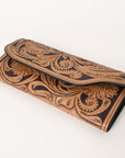 OHLAY WALLET Hand Tooled Genuine Leather women bag western handbag purse