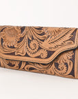 OHLAY WALLET Hand Tooled Genuine Leather women bag western handbag purse