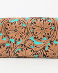 OHLAY WALLET Hand Tooled Genuine Leather women bag western handbag purse
